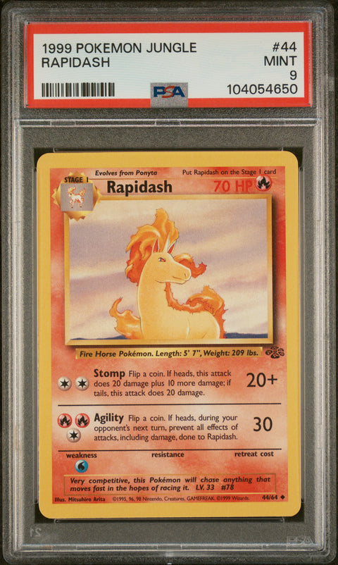 1999 Pokemon Jungle #44 Rapidash PSA 9