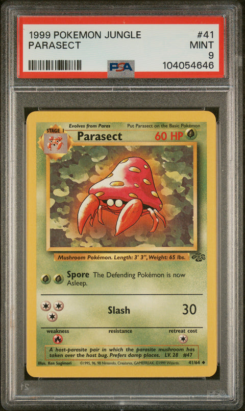 1999 Pokemon Jungle #41 Parasect PSA 9