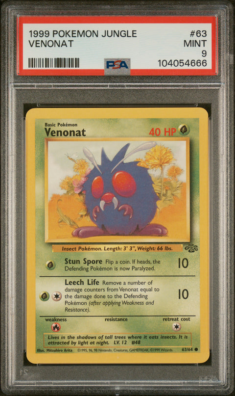 1999 Pokemon Jungle #63 Venonat PSA 9