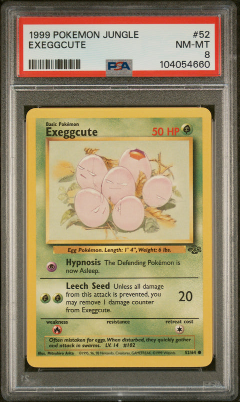 1999 Pokemon Jungle #52 Exeggcute PSA 8
