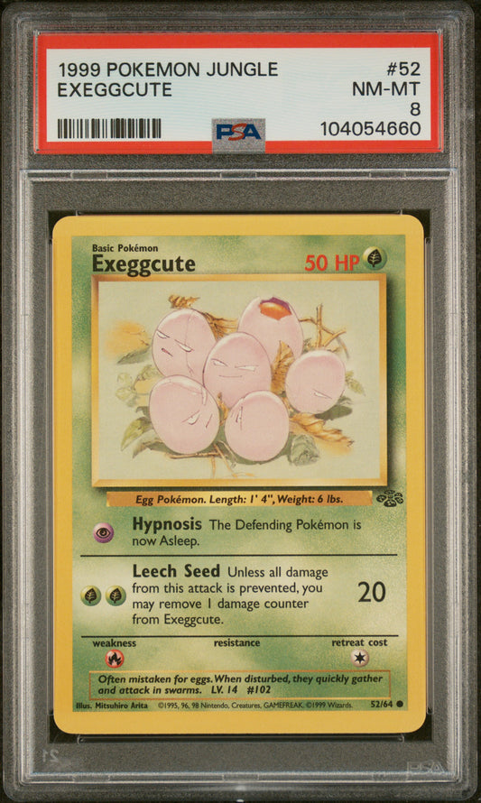 1999 Pokemon Jungle #52 Exeggcute PSA 8