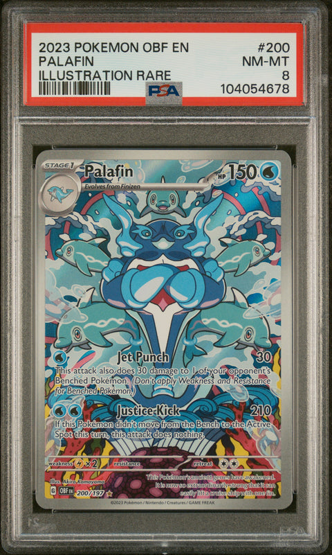 2023 Pokemon Obf En-Obsidian Flames #200 Palafin Illustration Rare PSA 8