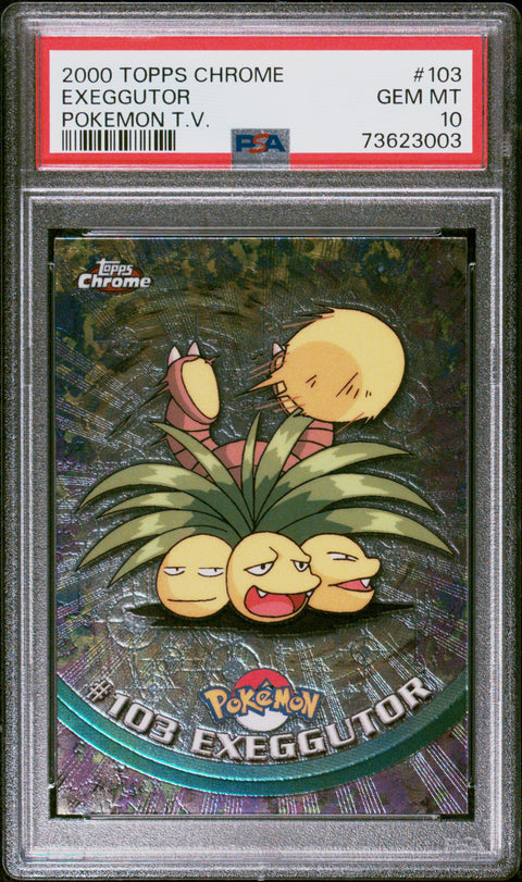 2000 Topps Chrome Pokemon T.V. #103 Exeggutor Pokemon T.V. PSA 10