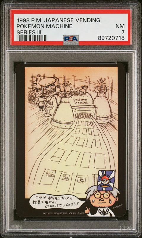1998 Pokemon Japanese Vending Pokemon Machine Series Iii PSA 7