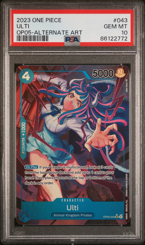 2023 One Piece Op05-Awakening Of The New Era #043 Ulti Alternate Art PSA 10
