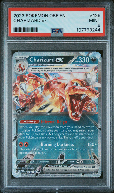 2023 Pokemon Obf En-Obsidian Flames #125 Charizard Ex PSA 9