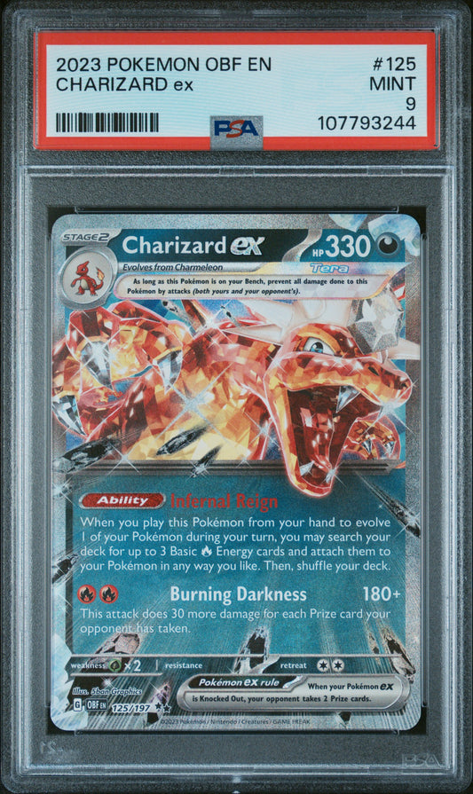 2023 Pokemon Obf En-Obsidian Flames #125 Charizard Ex PSA 9
