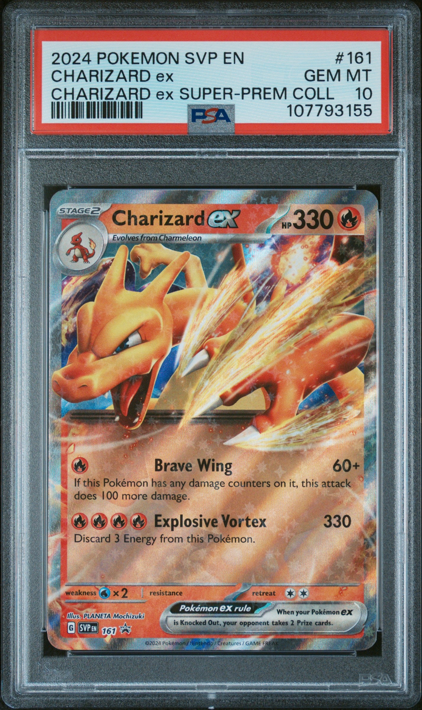 2024 Pokemon Svp En-Sv Black Star Promo #161 Charizard Ex PSA 10