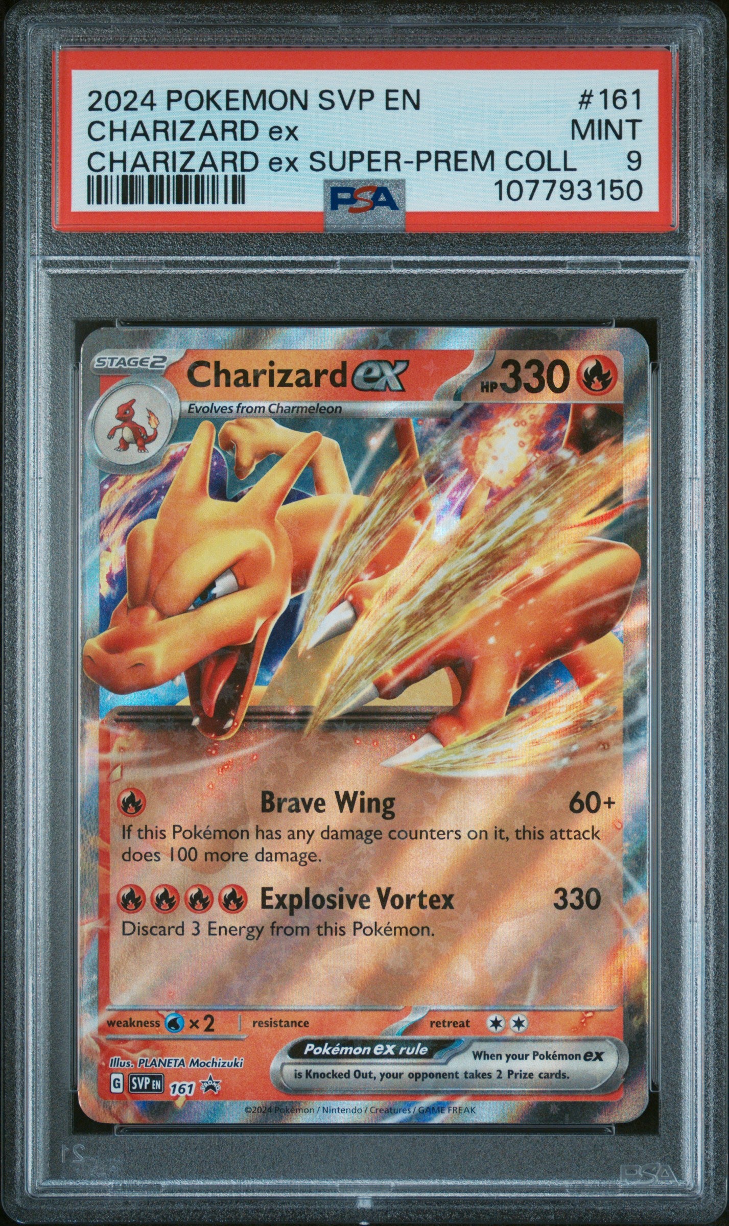 2024 Pokemon Svp En-Sv Black Star Promo #161 Charizard Ex PSA 9