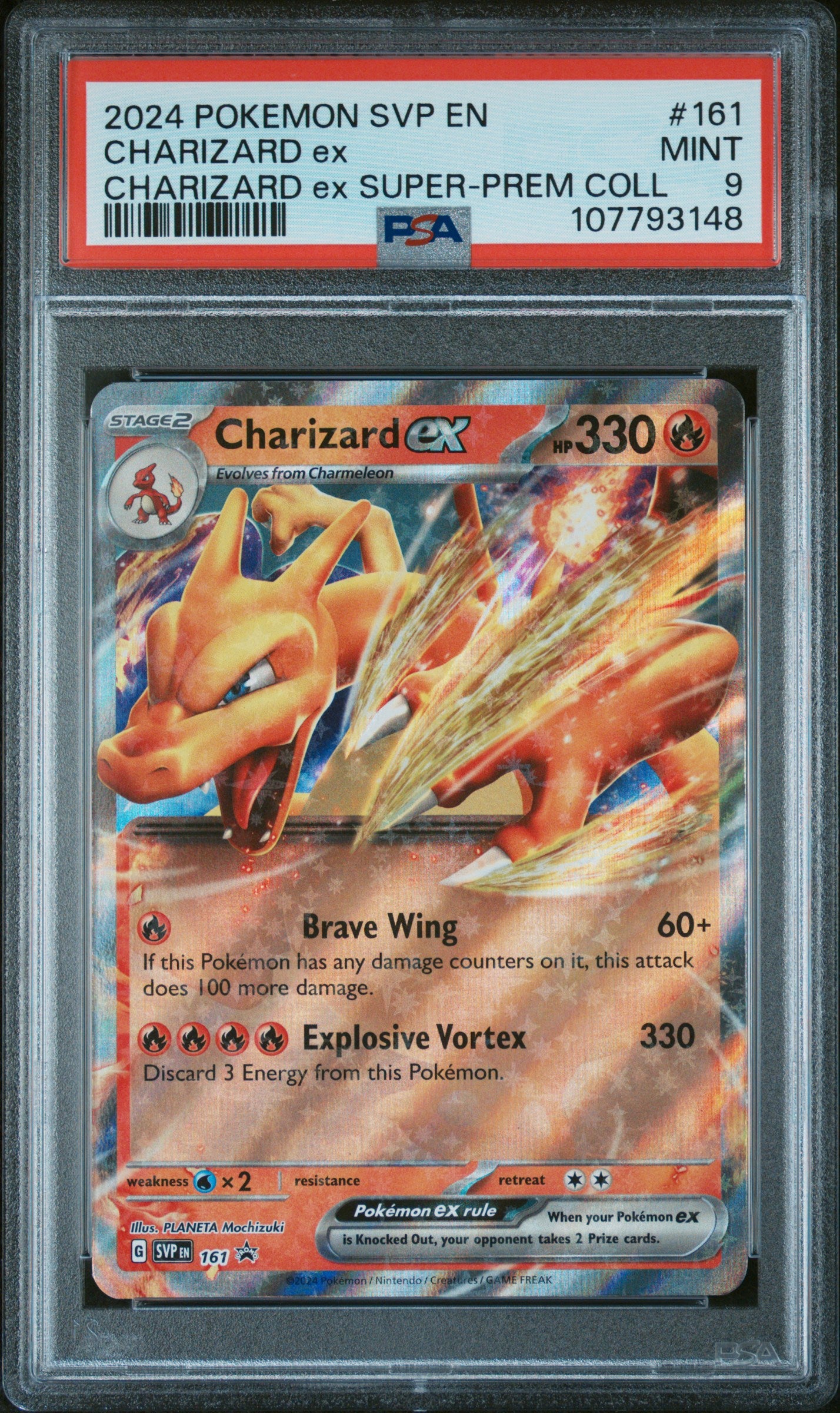 2024 Pokemon Svp En-Sv Black Star Promo #161 Charizard Ex PSA 9