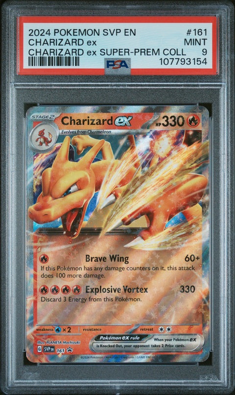 2024 Pokemon Svp En-Sv Black Star Promo #161 Charizard Ex PSA 9