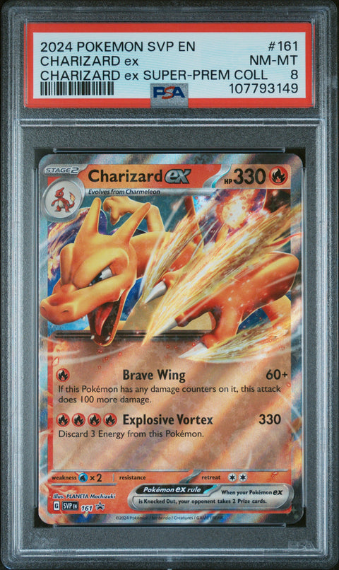 2024 Pokemon Svp En-Sv Black Star Promo #161 Charizard Ex PSA 8