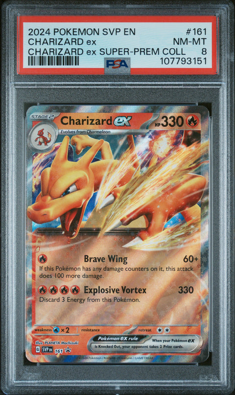 2024 Pokemon Svp En-Sv Black Star Promo #161 Charizard Ex PSA 8
