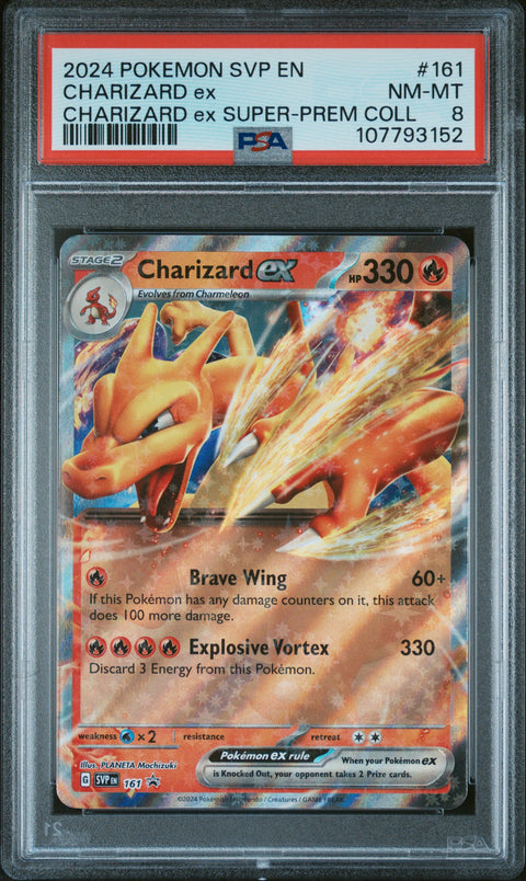 2024 Pokemon Svp En-Sv Black Star Promo #161 Charizard Ex PSA 8