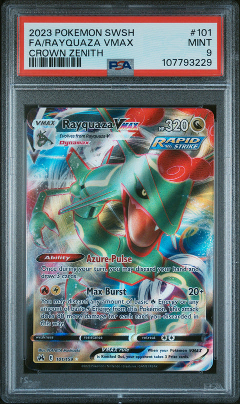 2023 Pokemon Sword And Shield Crown Zenith #101 Fa/Rayquaza Vmax PSA 9