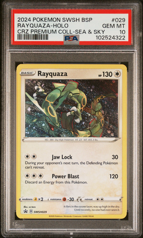 2024 Pokemon Swsh Black Star Promo #029 Rayquaza-Holo PSA 10