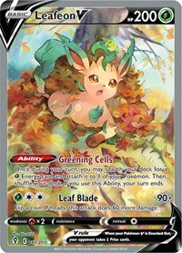 pokemon SWSH07: Evolving Skies Leafeon V (Alternate Full Art)