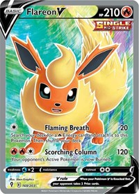 Pokemon SWSH07: Evolving Skies Flareon V (Full Art)