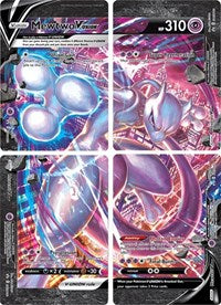 pokemon SWSH: Sword & Shield Promo Cards Mewtwo V-UNION [Set of 4]