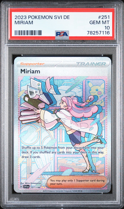 2023 Pokemon German Svi De-Scarlet & Violet Miriam #251 PSA 10