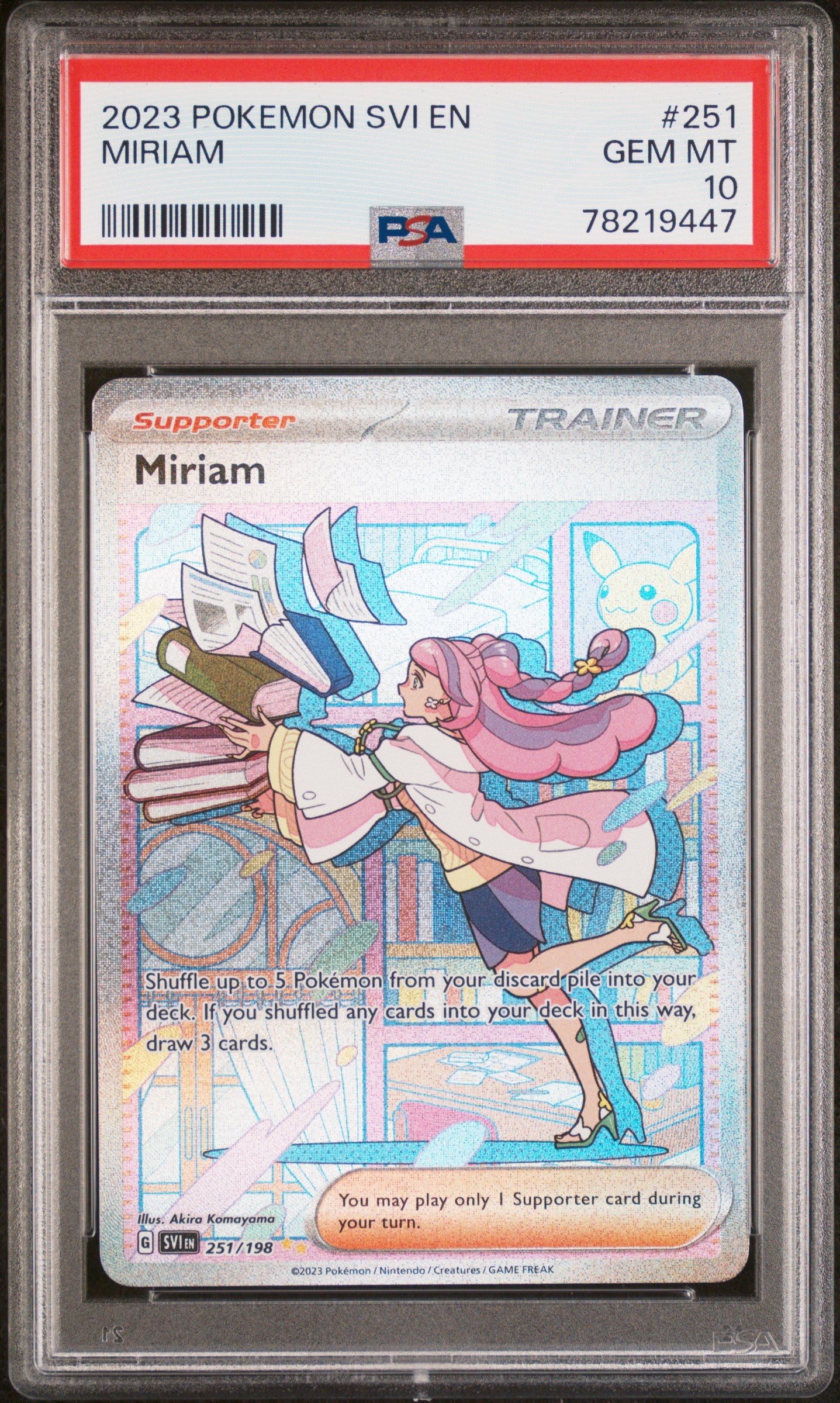 2023 Pokemon Svi En-Scarlet & Violet Miriam #251 PSA 10