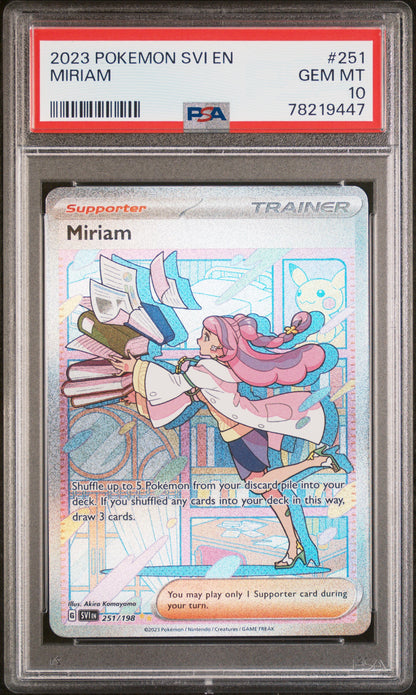 2023 Pokemon Svi En-Scarlet & Violet Miriam #251 PSA 10