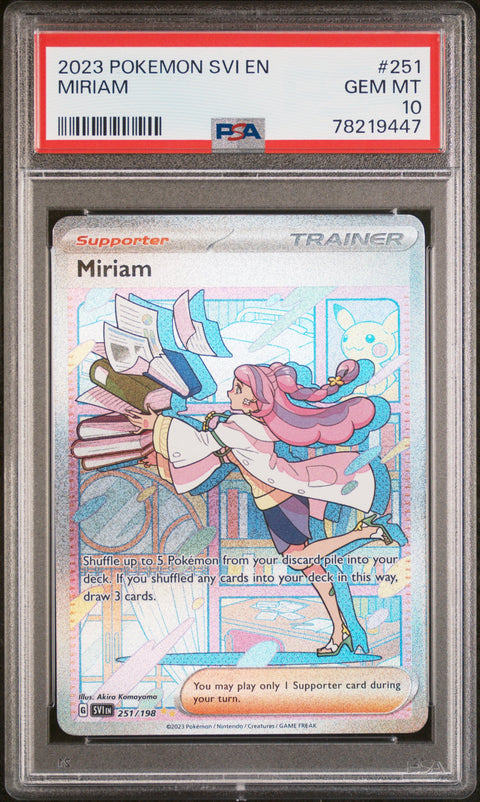 2023 Pokemon Svi En-Scarlet & Violet Miriam #251 PSA 10