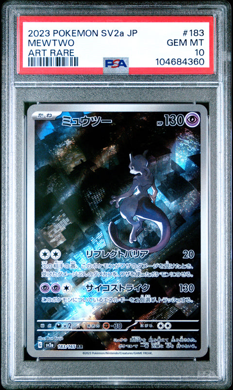 2023 Pokemon Japanese Sv2a-Pokemon 151 Mewtwo #183 PSA 10