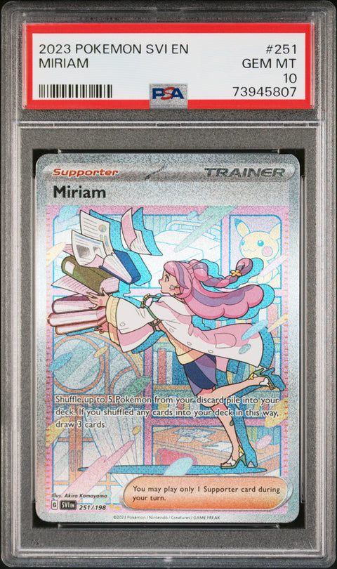2023 Pokemon Svi En-Scarlet & Violet Miriam #251 PSA 10
