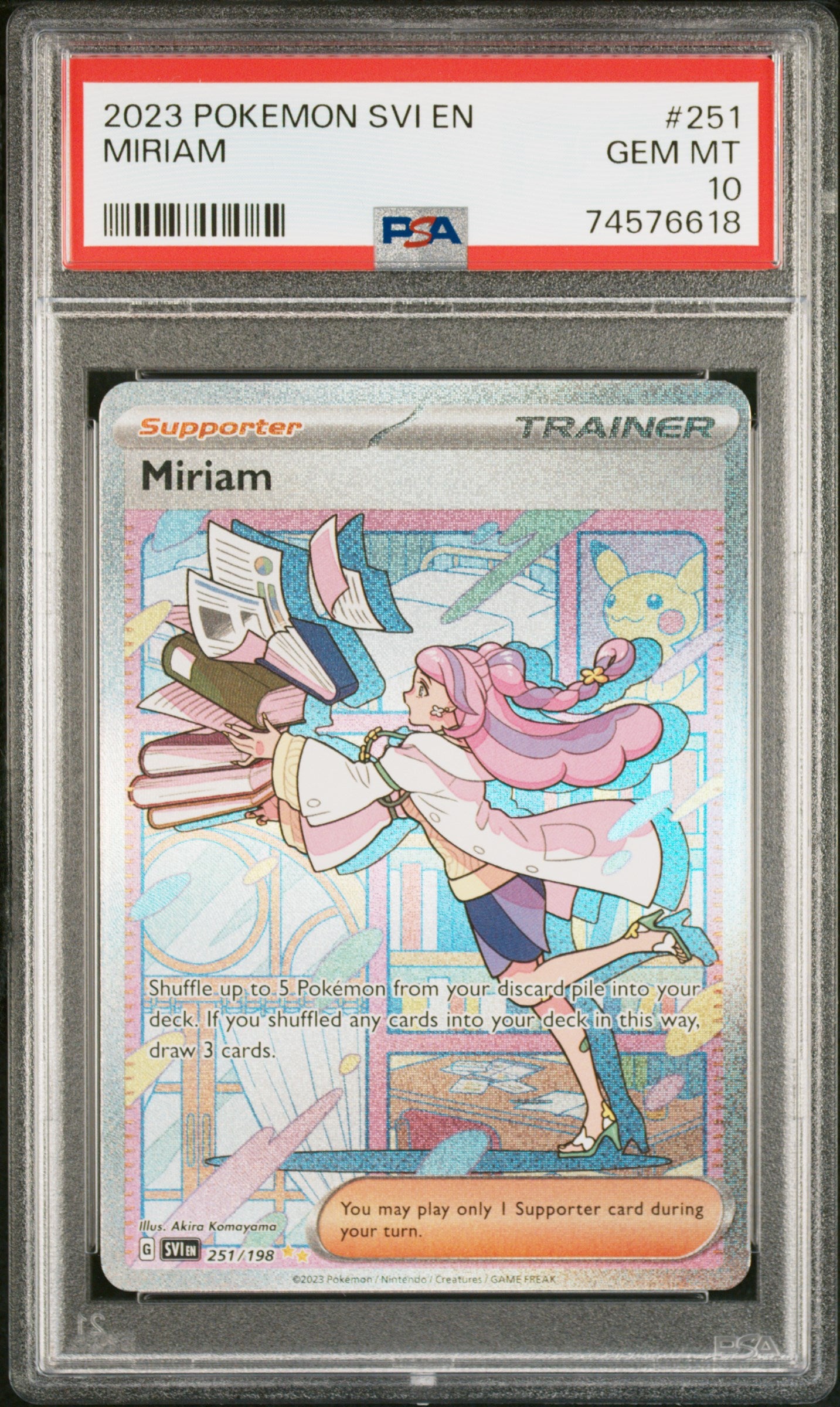 2023 Pokemon Svi En-Scarlet & Violet Miriam #251 PSA 10