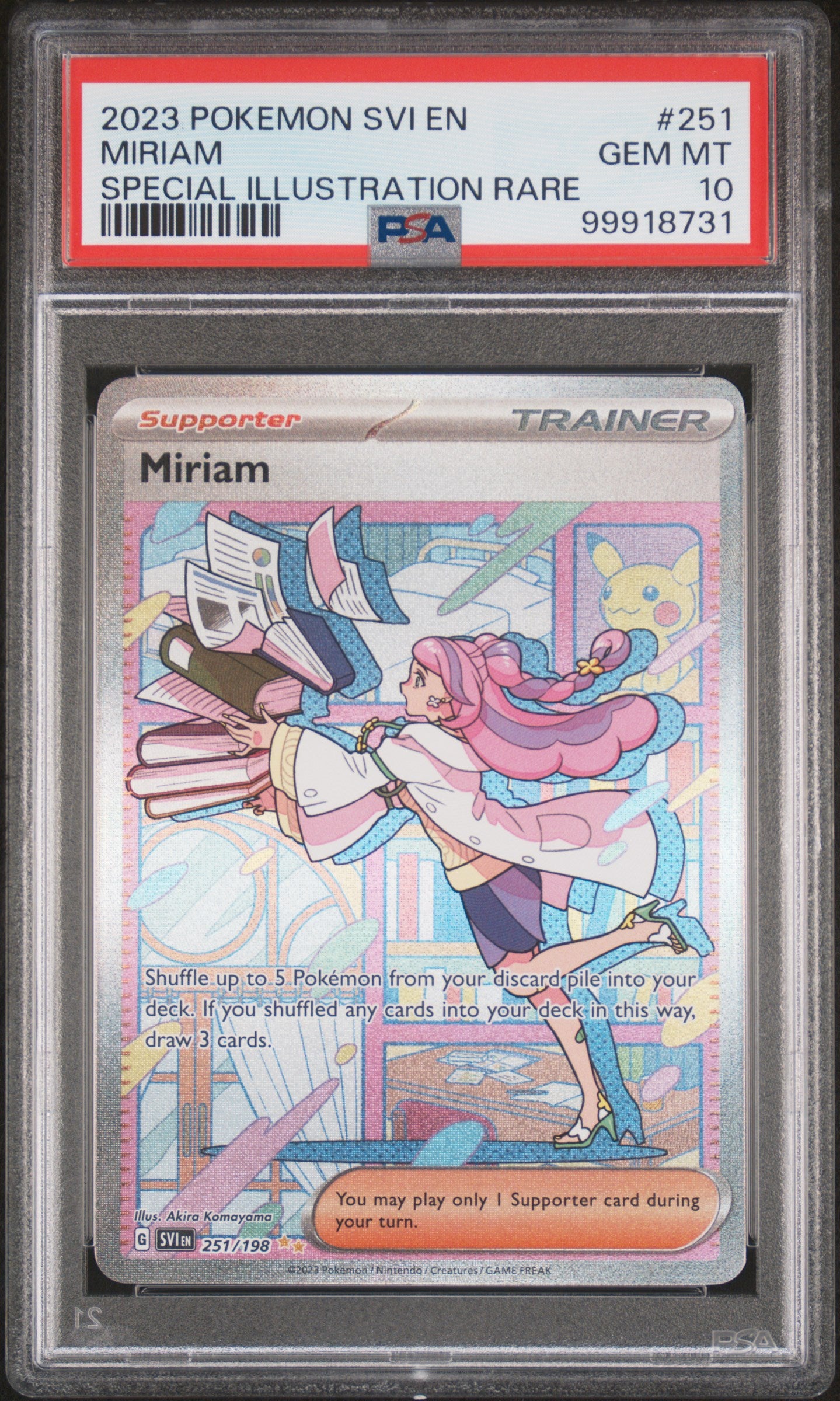 2023 Pokemon Svi En-Scarlet & Violet Miriam #251 PSA 10