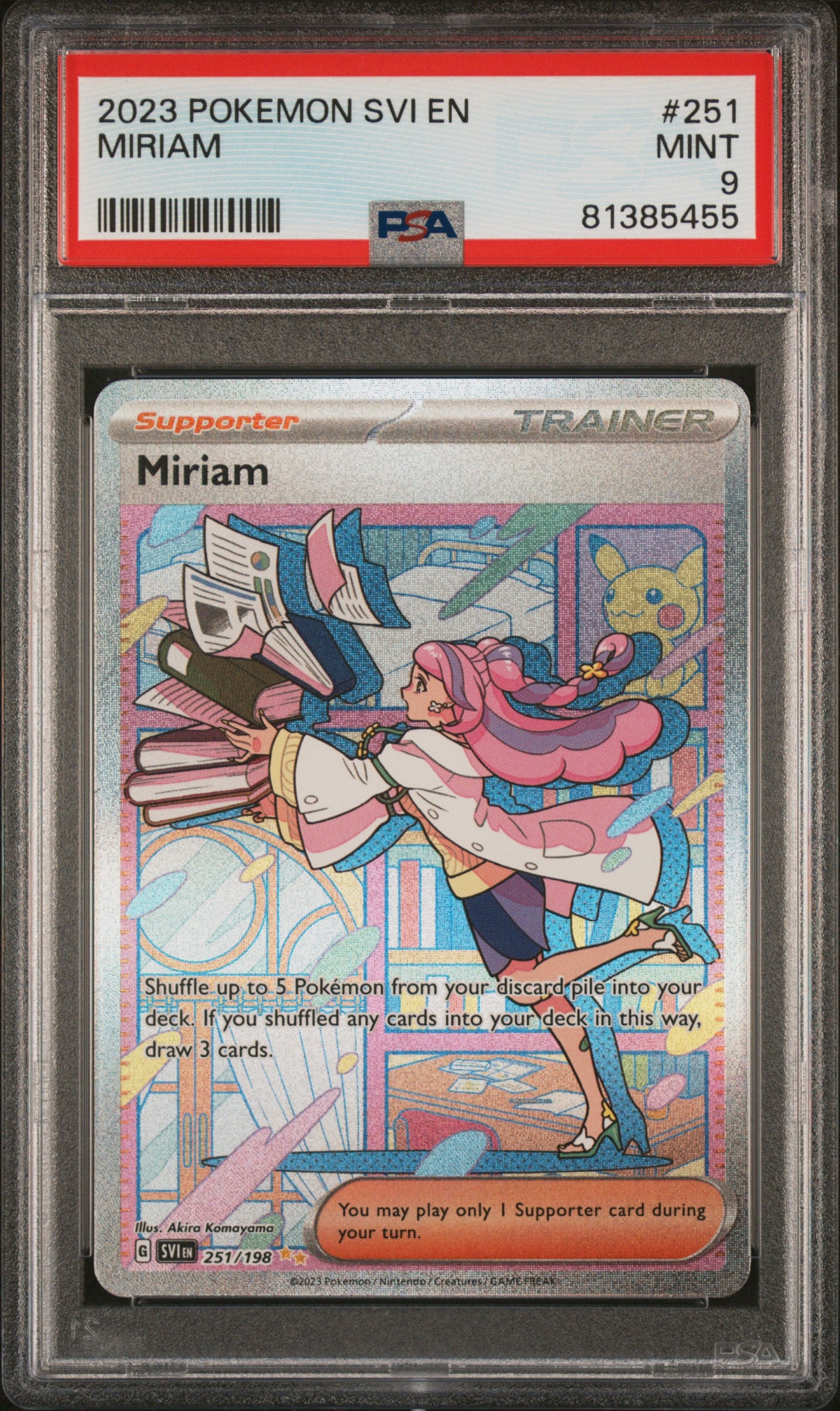 2023 Pokemon Svi En-Scarlet & Violet Miriam #251 PSA 9