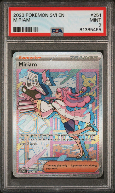 2023 Pokemon Svi En-Scarlet & Violet Miriam #251 PSA 9
