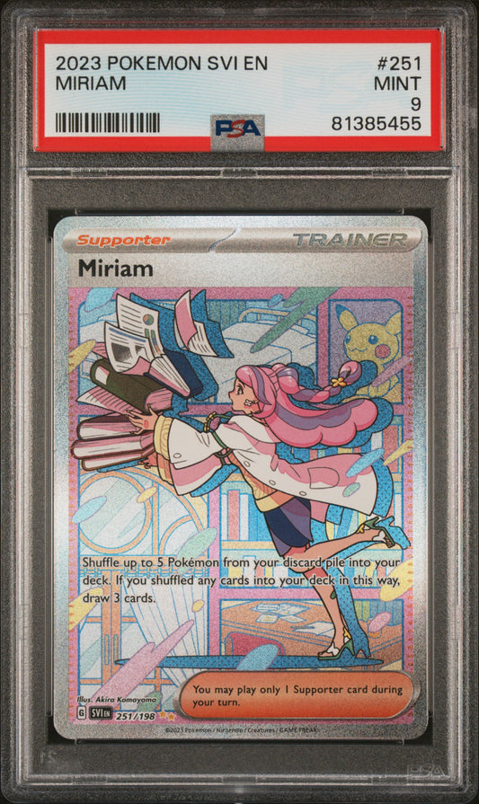 2023 Pokemon Svi En-Scarlet & Violet Miriam #251 PSA 9