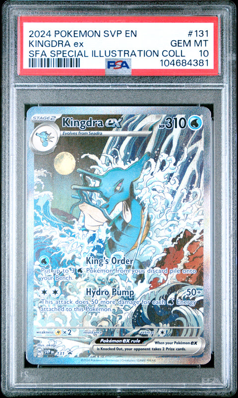 2024 Pokemon Svp En-Sv Black Star Promo Kingdra Ex #131 PSA 10