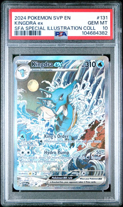2024 Pokemon Svp En-Sv Black Star Promo Kingdra Ex #131 PSA 10