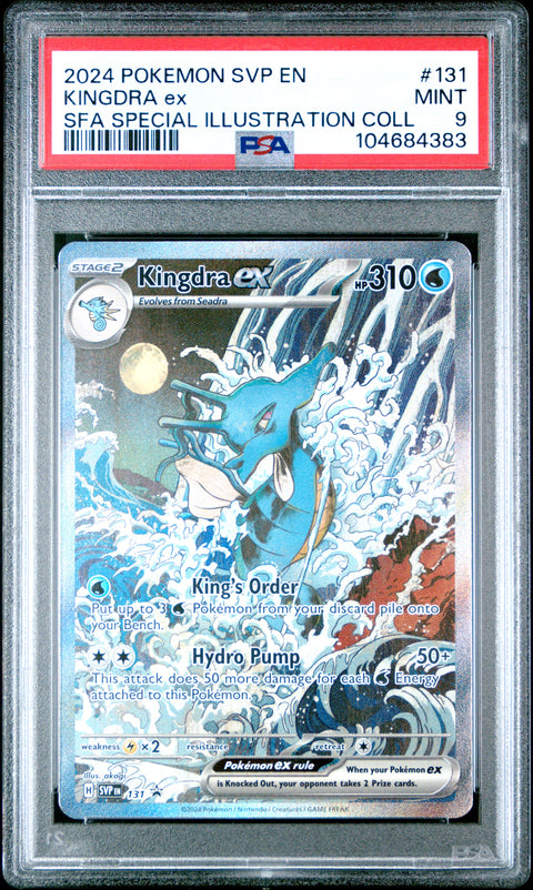 2024 Pokemon Svp En-Sv Black Star Promo Kingdra Ex #131 PSA 9