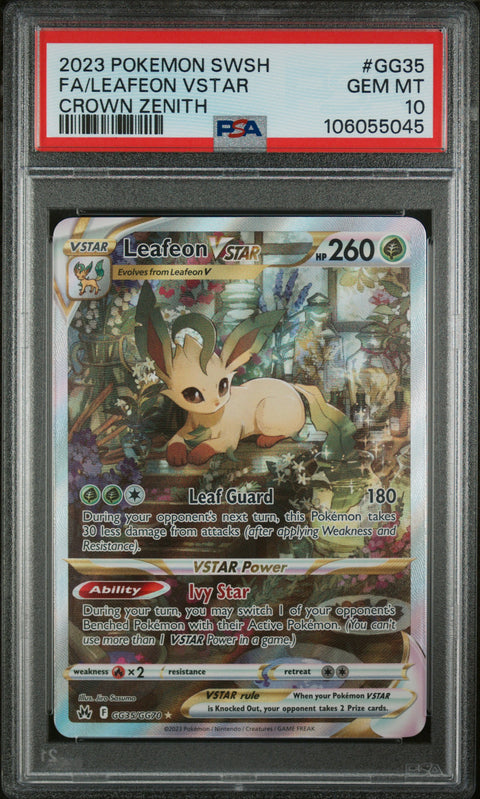 2023 Pokemon Sword And Shield Crown Zenith Fa/Leafeon Vstar #GG35 PSA 10