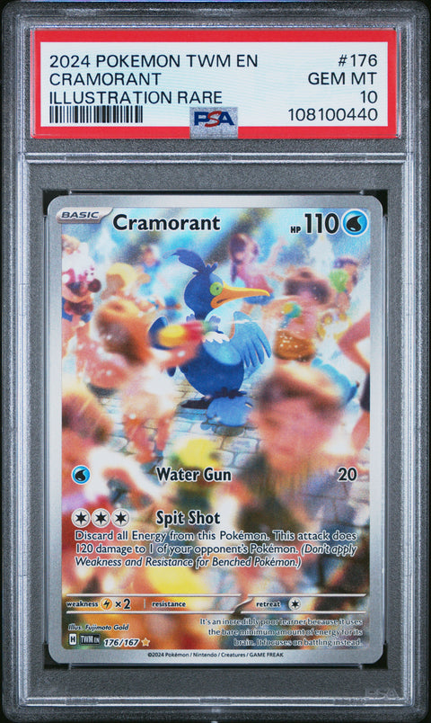 2024 Pokemon Twm En-Twilight Masquerade Cramorant #176 PSA 10