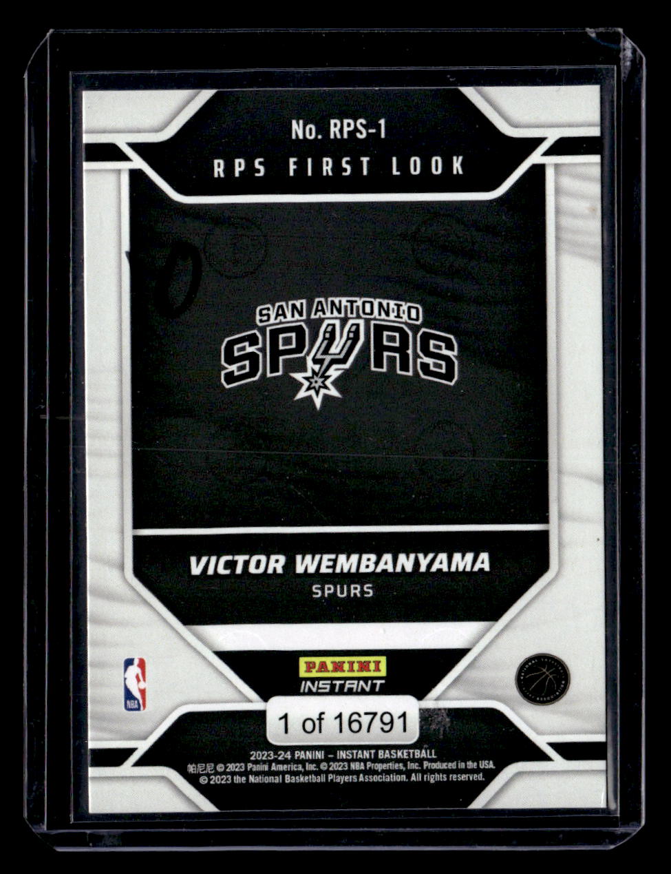 2023-24 Panini Instant NBA RPS First Look #RPS-1 Victor Wembanyama