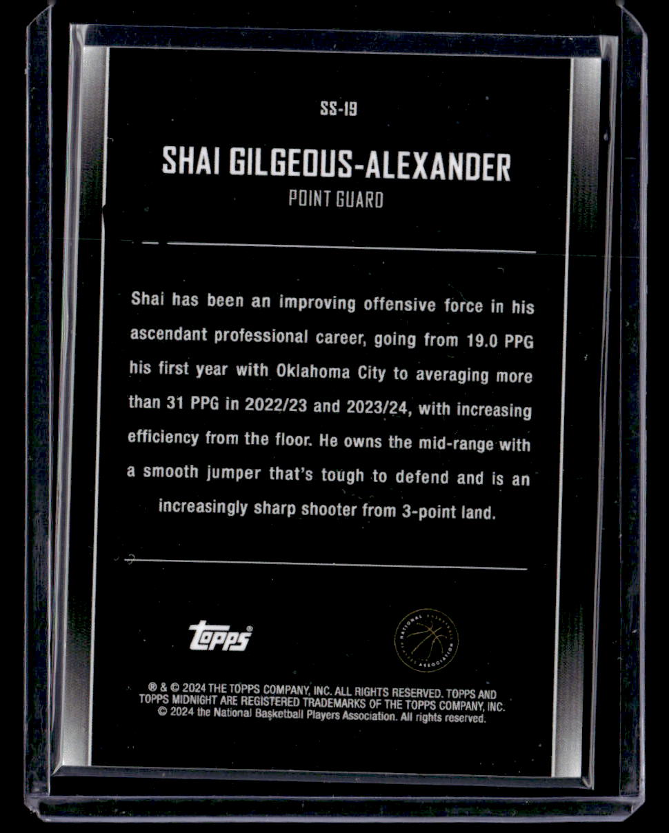 2024 Topps Midnight Star Studded Shai Gigeous-Alexander