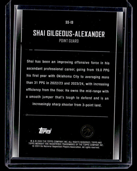 2024 Topps Midnight Star Studded Shai Gigeous-Alexander