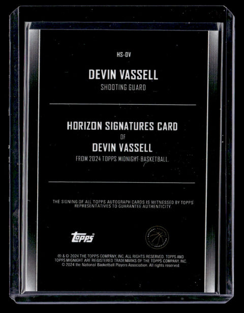 2024 Tops Midnight Horizon Signature Card Devin Vessell