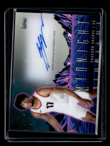 2024 Topps Midnight Horizon Signature Card Shaedon Sharpe