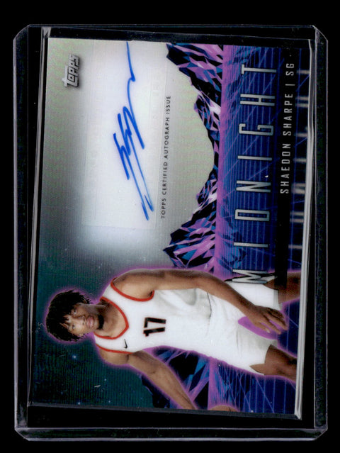 2024 Topps Midnight Horizon Signature Card Shaedon Sharpe