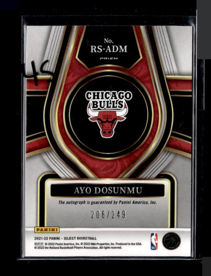 2022 Select Basketball RS-ADM Ayo Dosunmu Autograph RC