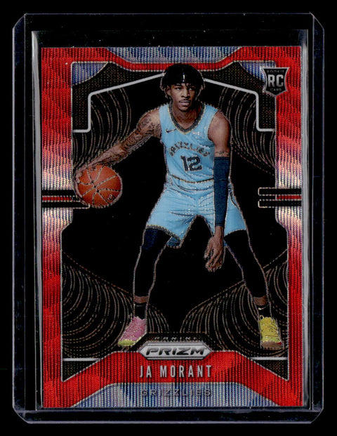 2019-20 Panini Prizm #249 Ja Morant Prizms Ruby Wave