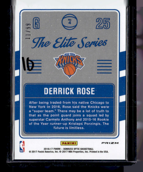 2017 Donruss Optic The Elite Series #4 Derrick Rose /99