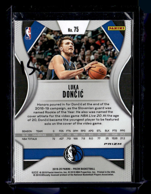 2019-20 Panini Prizm #75 Luka Doncic Prizms Silver