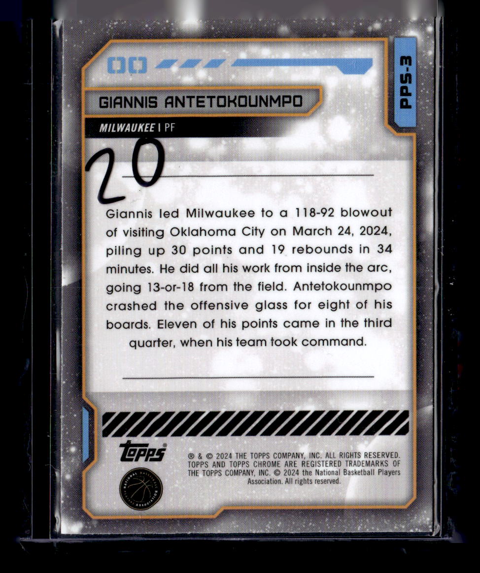 2024 Topps Chrome Cosmic Planetary Pursuit Giannis Antetokounmpo